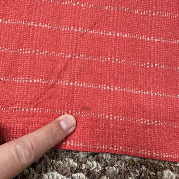 Pebble Beach Polo Shirt Adult XL Extra Large Short Sleeve Striped Red Men - Picture 9 of 10